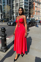 Tie Cami High Waist Skirt Set