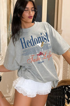 Casual Print Cotton T-Shirt