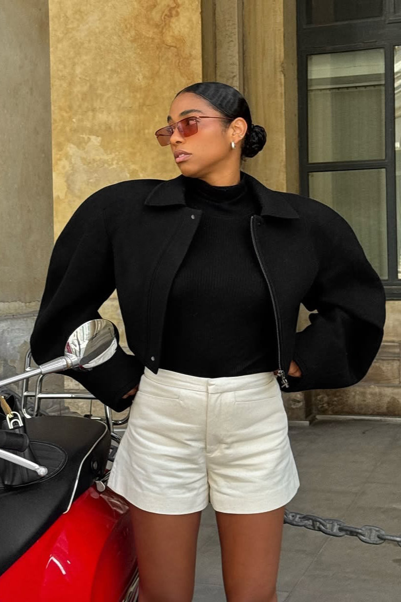 Wool Zip Front Jacket