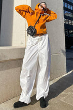 Low-Waisted Drawstring Cargo Pant