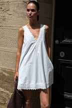 Pure Cotton Spaghetti Strap Mini Dress