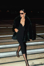 Eco Faux Fur Solid Cropped Coat