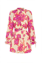 All Over Print Long Sleeve Slim Mini Dress