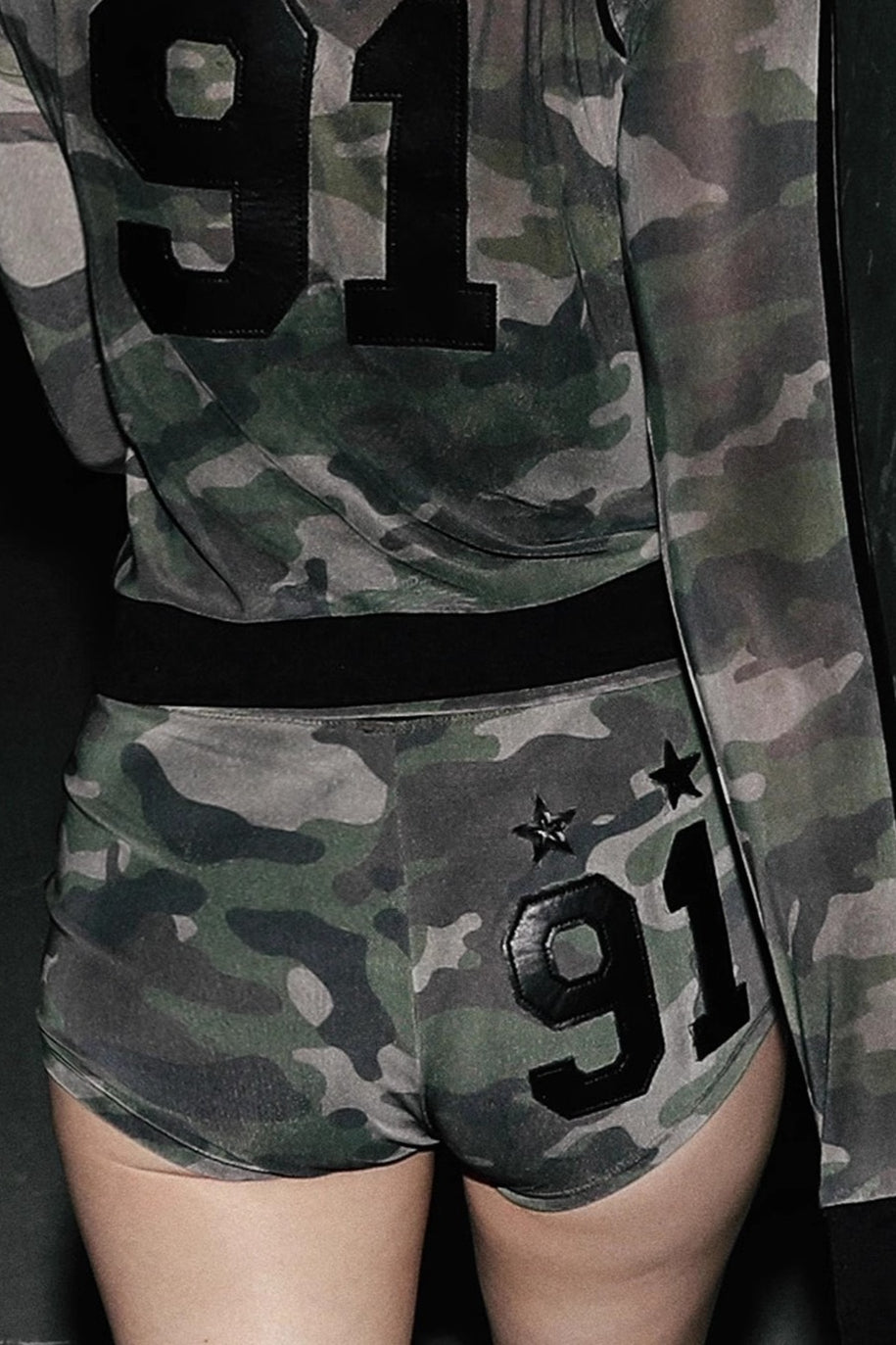 Vintage Casual Print Slim Fit Shorts