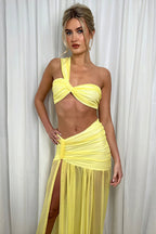 Bikini Top Mesh Bodycon Skirt Set