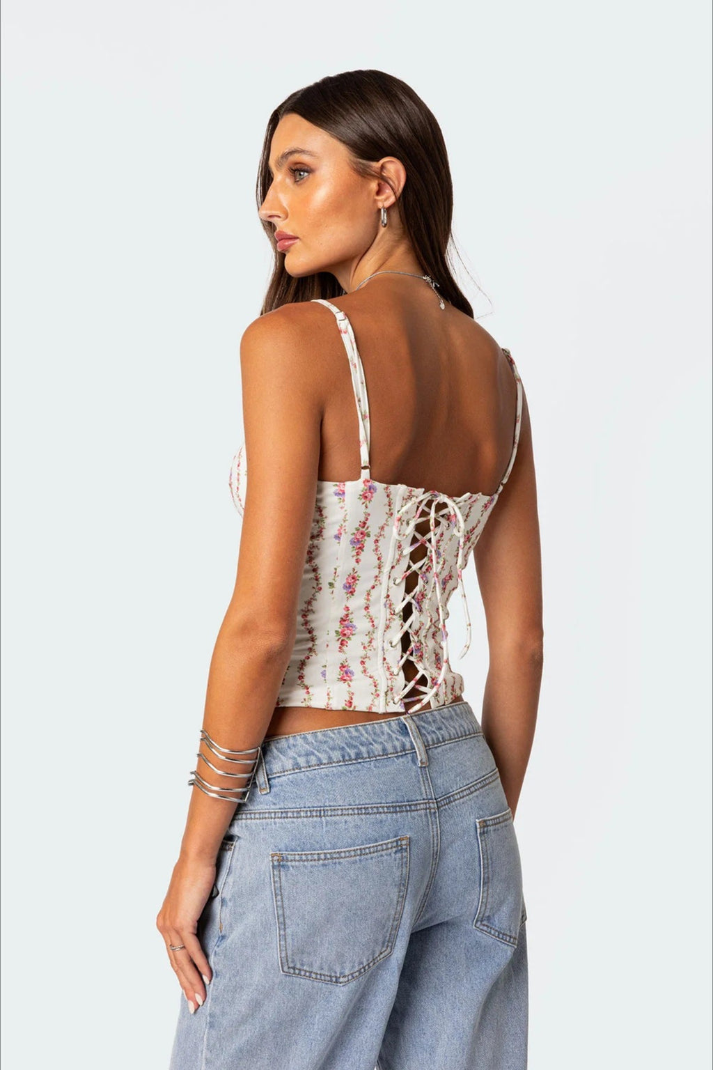 Vintage Floral Crop Cami Top