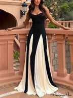 Elegance Panelled Tulle Charming A-Line Slip Maxi Dress