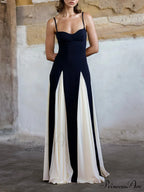 Elegance Panelled Tulle Charming A-Line Slip Maxi Dress