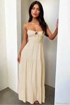 Elegant Bandage A-Line Vacation Dress