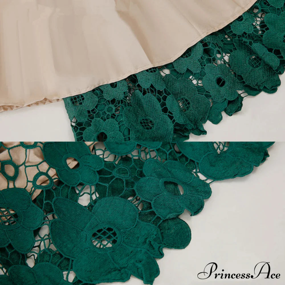 Elegant Flower Hollow Out Lace Skirts