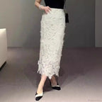 Elegant Lace Pencil Skirt For Women Work Cocktail Party