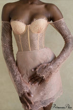 Elegant Lace Sheer Party Dress