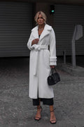 Elegant Thickened Plush Faux Fur Overcoat