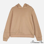 Elegant With Long Sweatshirt Set And Hoodie Lace-Up Warm Pant Solid Detail
