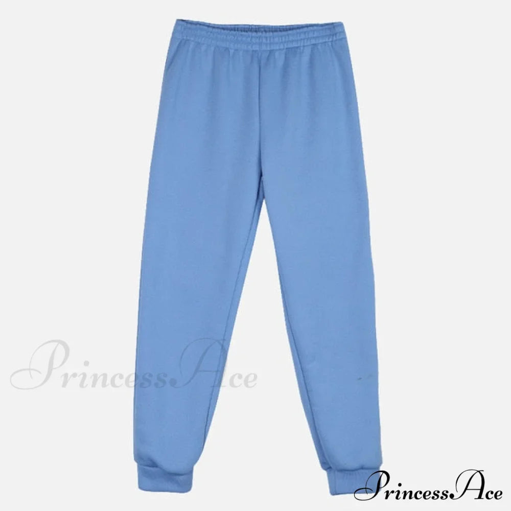 Elegant With Long Sweatshirt Set And Hoodie Lace-Up Warm Pant Solid Detail