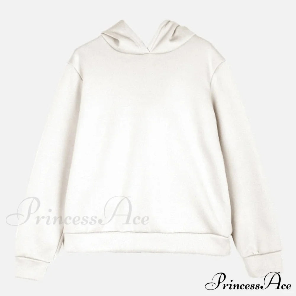 Elegant With Long Sweatshirt Set And Hoodie Lace-Up Warm Pant Solid Detail