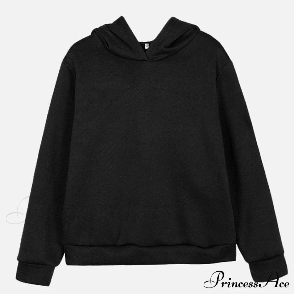 Elegant With Long Sweatshirt Set And Hoodie Lace-Up Warm Pant Solid Detail