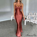 Emilia Satin Draped Gown