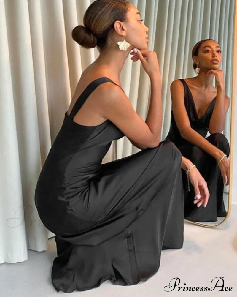 Enela Satin Stylish Maxi Dress
