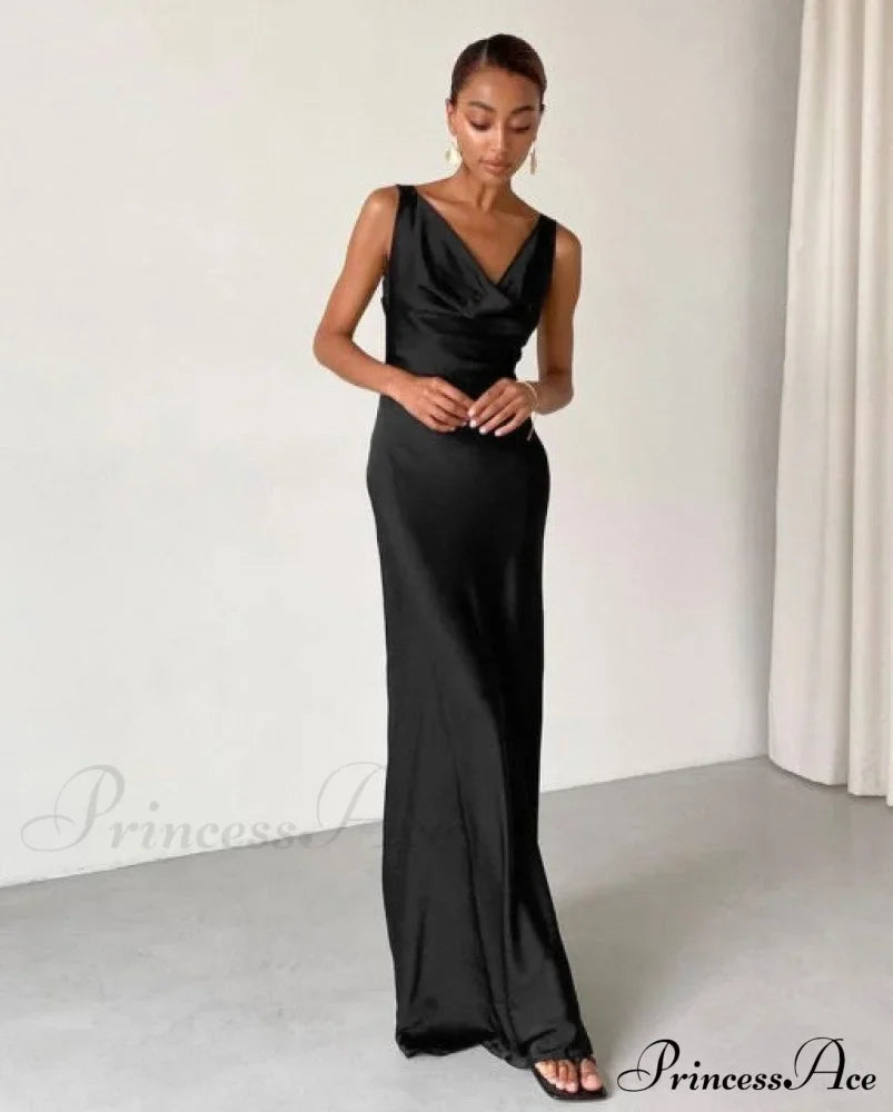 Enela Satin Stylish Maxi Dress