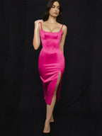 Eve Gown Dress Women Warm-Season Midi Satin Elegant Black For Party White Night Evening - Years Bodycon Dresses