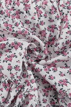 Long Sleeve Floral Collar Flip Shirt Ruffled Shorts Two Piece Set