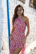 Floral Print Midi Bodycon Dress