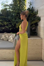 Elegant Asymmetrical Shoulder Party Dress