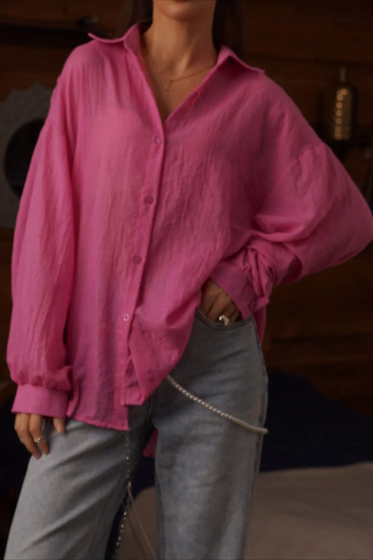 Solid Casual Long Sleeve Blouse
