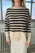 Striped Casual Loose Slouchy Knit Sweater