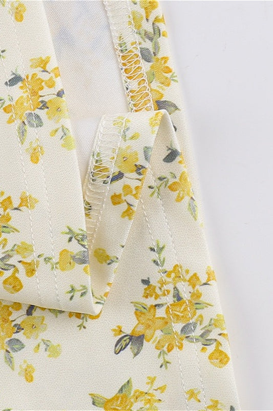 Backless Halter Floral Midi Dress