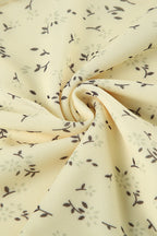 Vintage Cutout Tie Waist Yellow Floral Blouse