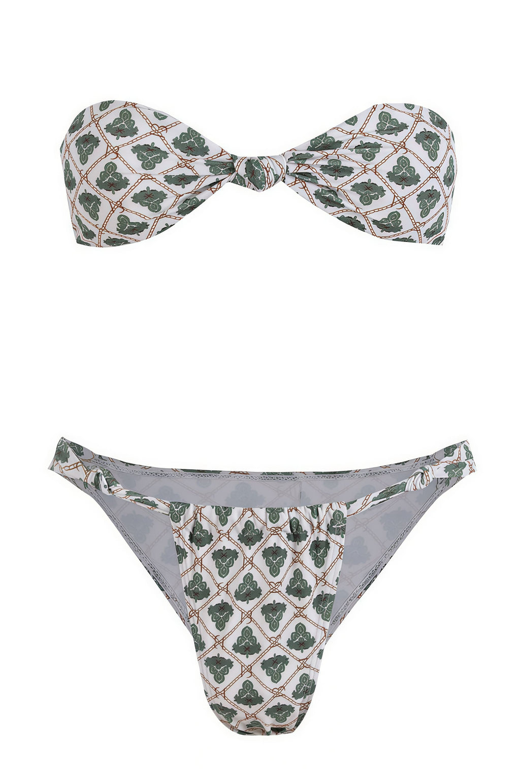 Floral Strapless Bikini Low Rise Tie Side Sets