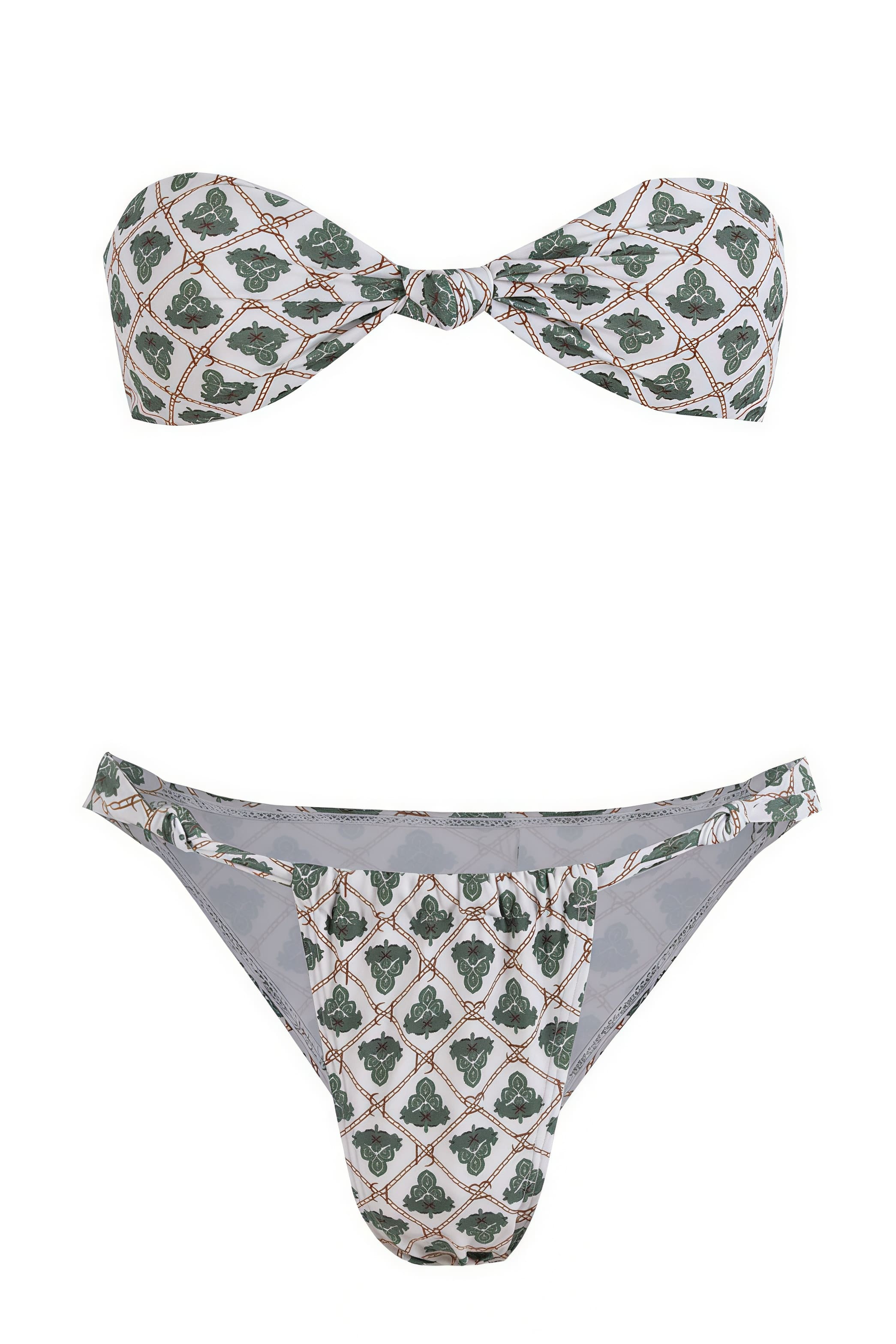 Floral Strapless Bikini Low Rise Tie Side Sets