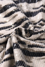 Sequin Zebra Print Skirt