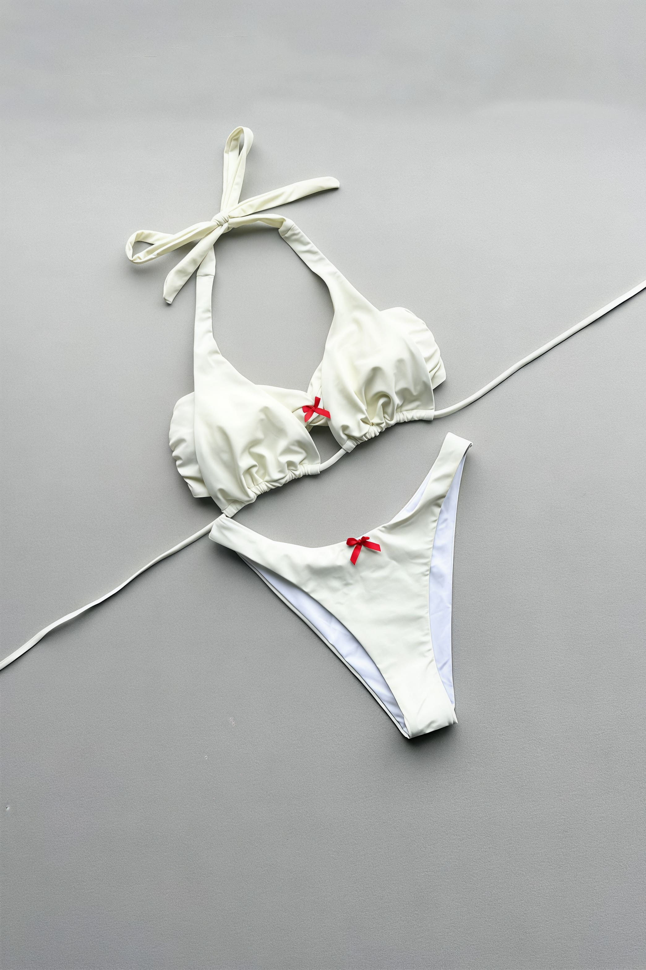 Solid Bikini Set And Skirt Three Piece Swim Sets