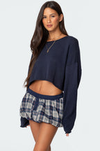 Y2K Plaid Faux Button Skirt With Built-In Shorts