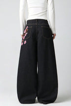 Y2K Vintage Embroidered Wide Leg Jeans