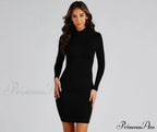 Falling For Charming Mock Neck Dress