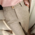 Office Wear High Waist Harem Pencil Trousers Autumn Winter Pants