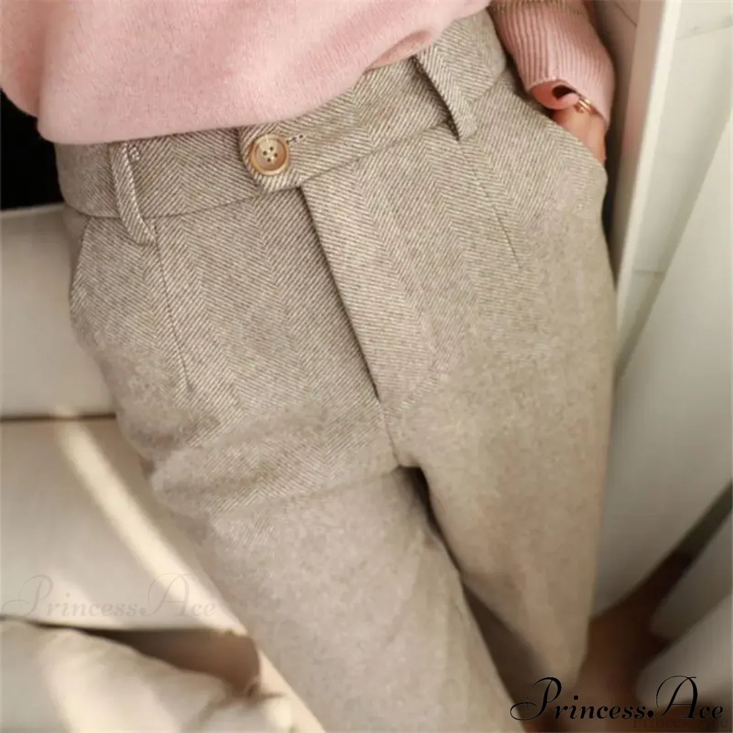 Office Wear High Waist Harem Pencil Trousers Autumn Winter Pants