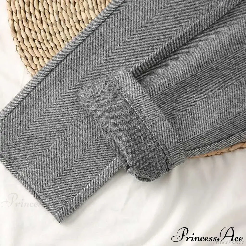 Office Wear High Waist Harem Pencil Trousers Autumn Winter Pants