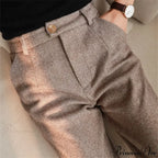 Office Wear High Waist Harem Pencil Trousers Autumn Winter Pants