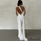 One Shoulder Elegant Long Sleeve Split Maxi Dress