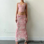 Print Two Set Maxi Dress