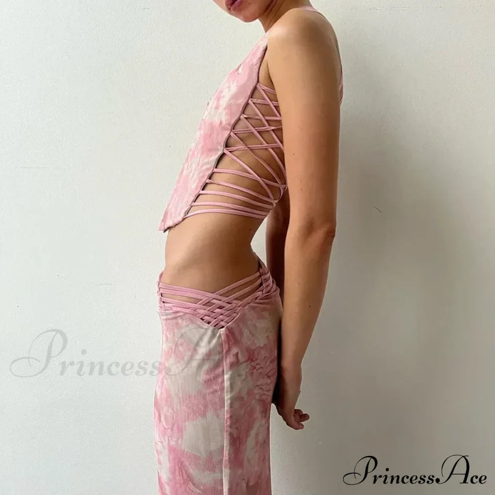 Print Two Set Maxi Dress