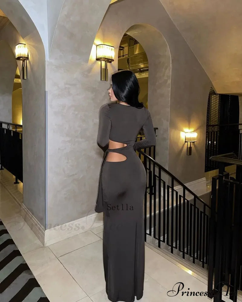 Side Cut Out Maxi Dress