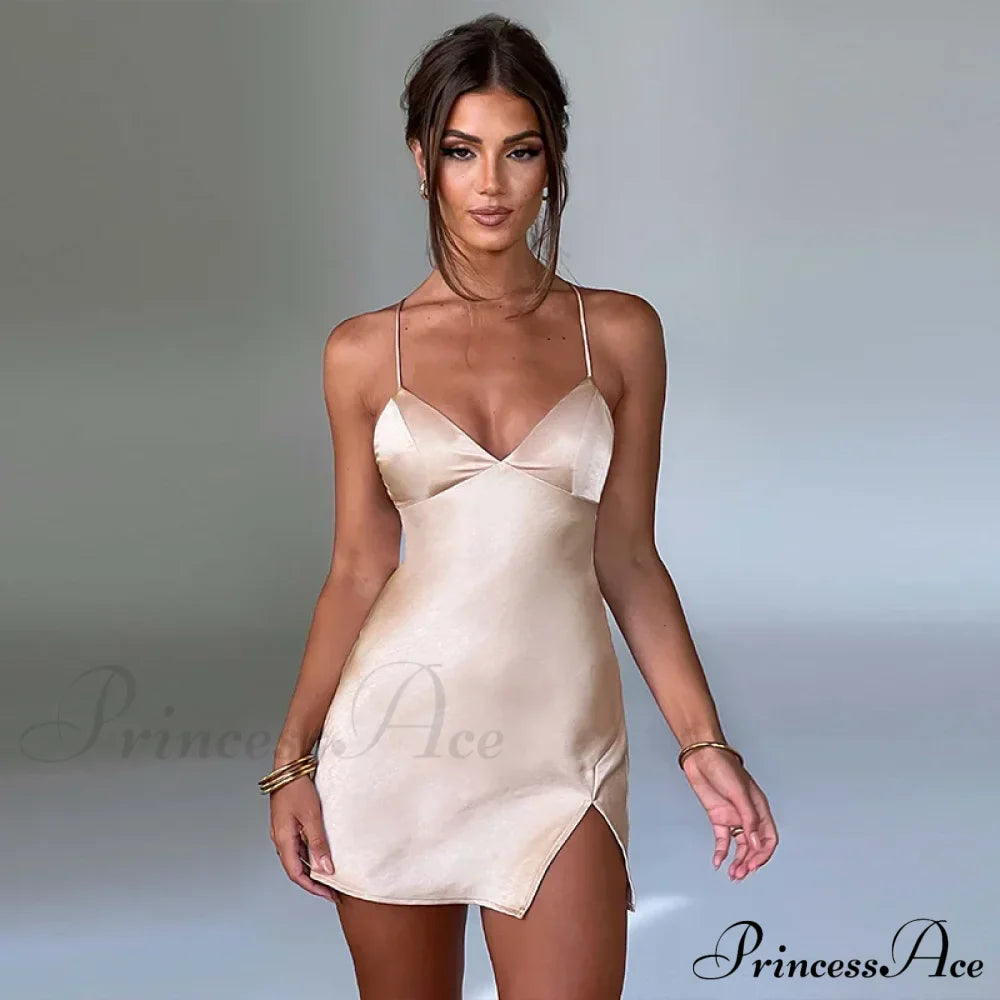 Sleeveless Mini Night Club Party Backless Y2K Clothes Streetwear Bodycon Dress