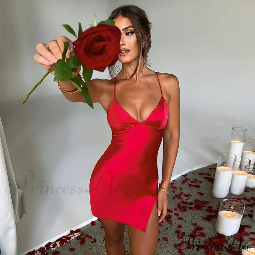 Sleeveless Mini Night Club Party Backless Y2K Clothes Streetwear Bodycon Dress