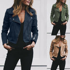 Solid Color Cool Zipper Jacket